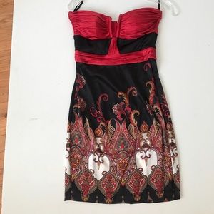 BEBE- Gorgeous Silk strapless dress- XS vintage 90s